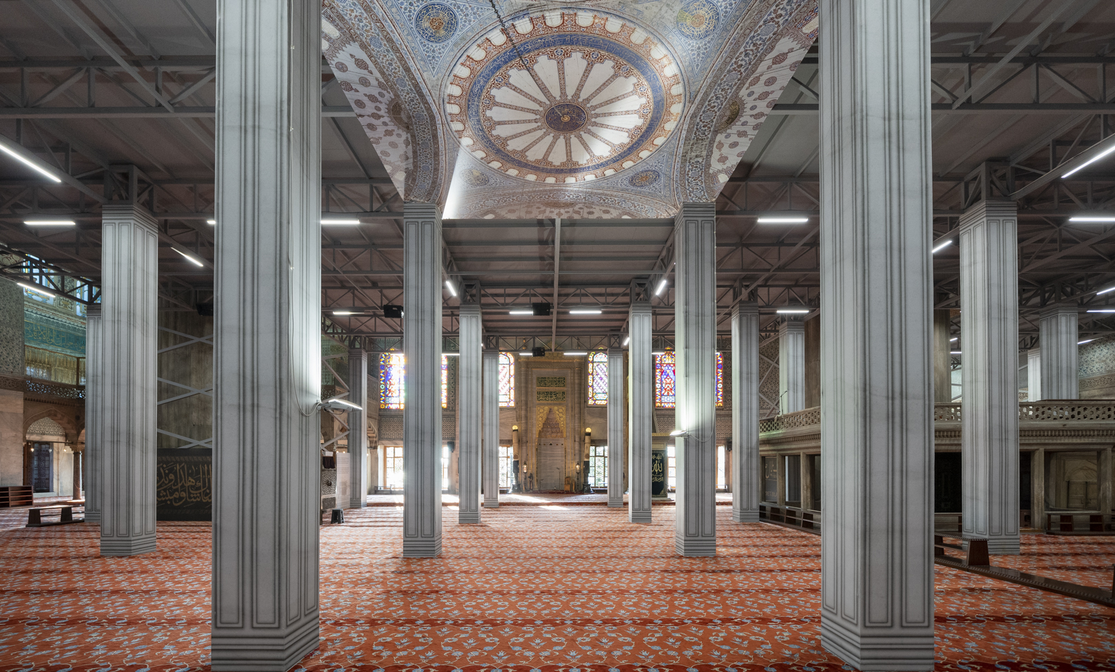 Monumente Blaue Moschee Istanbul Säulen von Fotograf Michael Pinzolits